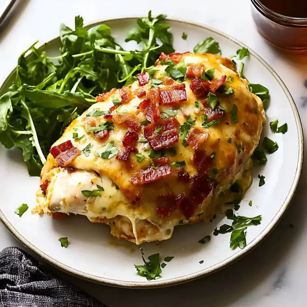 Ooey-Gooey Cheddar Bacon Ranch Stuffed Chicken