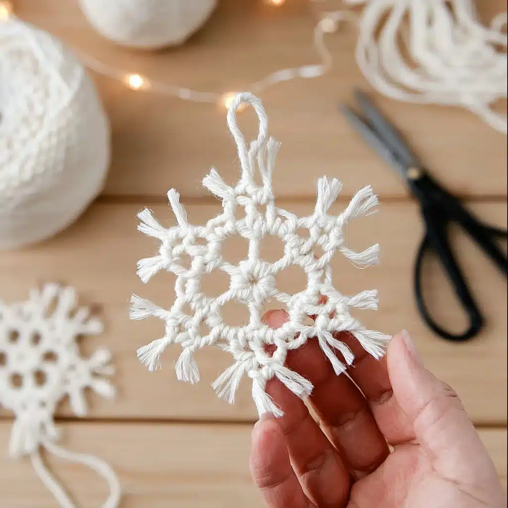 Yarn Snowflakes